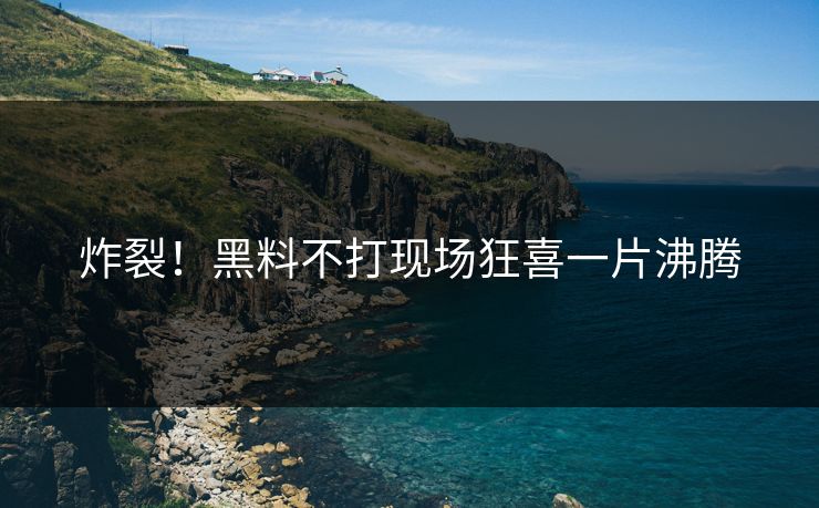 炸裂!黑料不打现场狂喜一片沸腾
