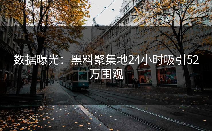 数据曝光：黑料聚集地24小时吸引52万围观