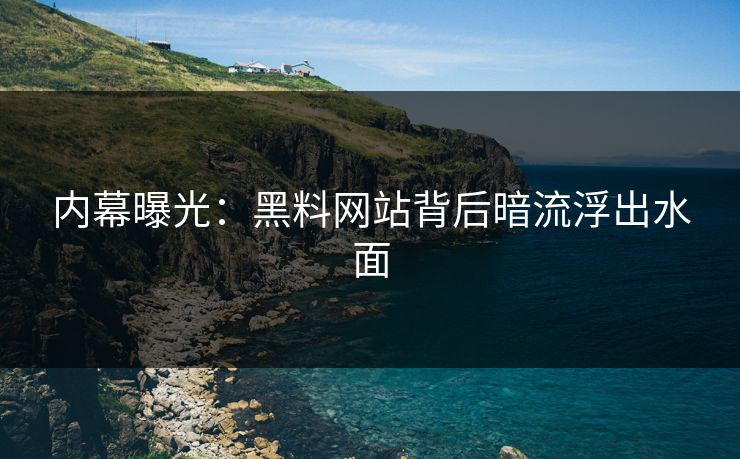内幕曝光：黑料网站背后暗流浮出水面