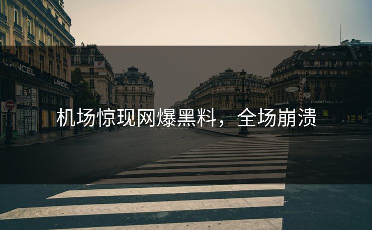 机场惊现网爆黑料，全场崩溃