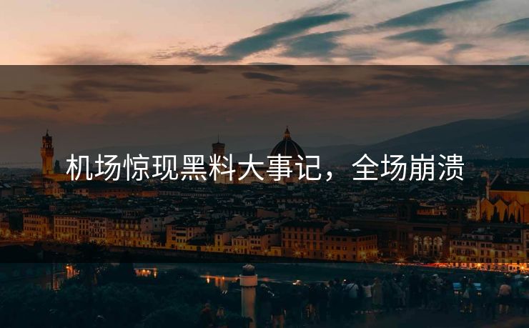 机场惊现黑料大事记，全场崩溃