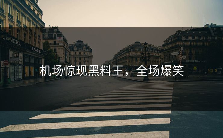 机场惊现黑料王,全场爆笑