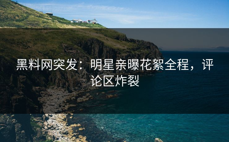 黑料网突发：明星亲曝花絮全程，评论区炸裂