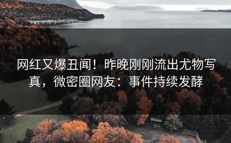 网红又爆丑闻！昨晚刚刚流出尤物写真，微密圈网友：事件持续发酵